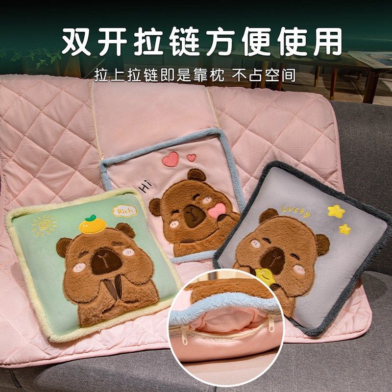 卡通抱枕被子两用午休枕办公室午睡枕头空调毯子二合一车载靠背垫,居家布艺,抱枕被,淘宝优惠券,粉丝福利购,淘宝优惠卷