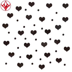 亚克力墙贴3d立体卧室浪漫爱心贴纸心心电视背景墙儿童房客厅定制