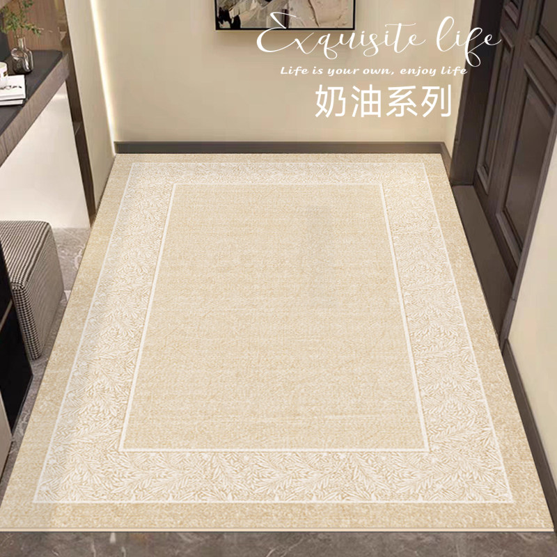 奶油风入户门地垫门垫浅色家用进门可擦免洗PVC皮革脚垫防滑地毯,居家布艺,入户地垫,淘宝优惠券,粉丝福利购,淘宝优惠卷