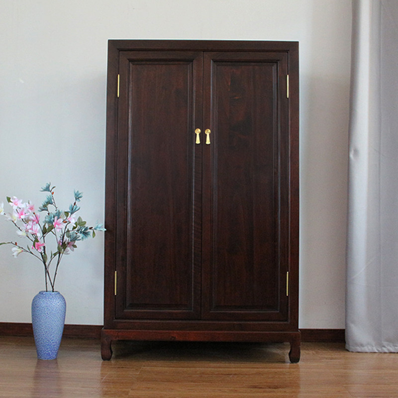 新中式衣柜实木两门带顶箱衣柜卧室挂衣柜子可组合衣柜整体大衣柜,住宅家具,独立衣柜,淘宝优惠券,粉丝福利购,淘宝优惠卷