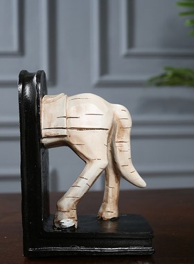 生肖马书挡书柜装饰书挡可爱送礼动物书架装饰玄关办公室桌面装饰