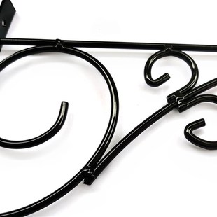 铁艺挂钩灯笼支架大门口阳台壁挂架花架花篮鸟笼花盆路灯杆挂饰件