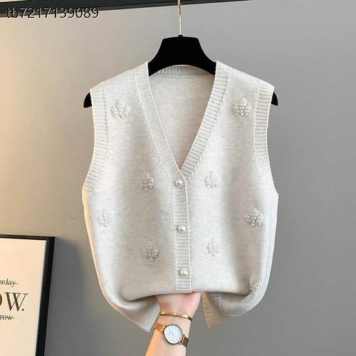 马甲女士开衫2025新款春秋宽松外穿时尚针织背心毛衣坎肩秋冬叠穿