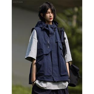 外套街头潮牌机能口袋连帽防水无袖 工装 马甲 四季 Nobodyknows新款