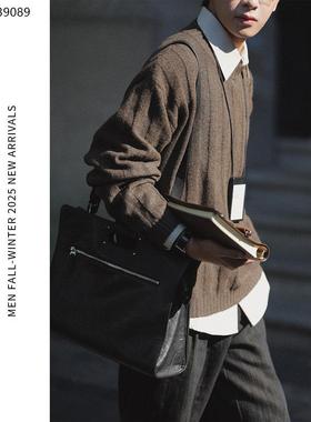 ELI 【安道尔】抗起球工艺亲肤慵懒套头圆领针织毛衣上衣外套秋冬