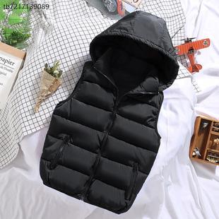 秋冬季 宽松情侣羽绒棉马甲青年男女休闲保暖外套潮流坎肩马夹 大码