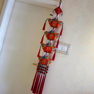 玄关背景墙新年喜庆挂饰 红色福子壁挂客厅家居店铺装饰祝福挂件