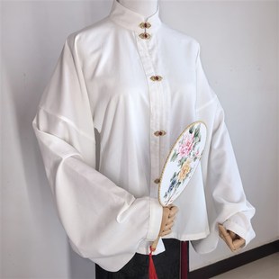 新款国风明制汉服配马面裙上衣立领对襟琵琶袖花苞袖日常内外穿搭