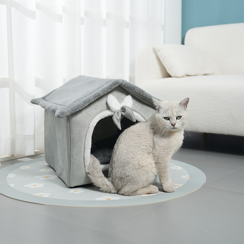 猫窝冬季保暖四季通用可拆洗猫屋半封闭式猫咪床房子狗窝宠物用品,宠物/宠物食品及用品,猫窝/屋/帐篷/沙发,淘宝优惠券,粉丝福利购,淘宝优惠卷