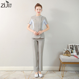 医美套装 姿记高端美容院养生馆美容服牙科工作服女夏季 护士服短袖