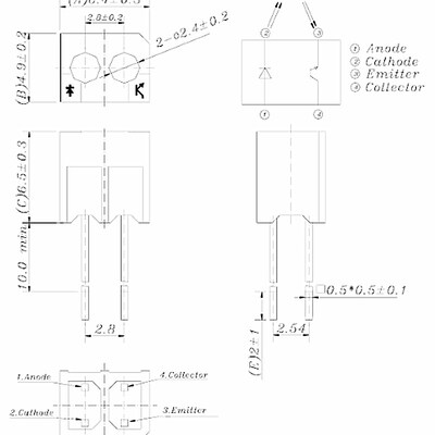 ITR20001/T 反射式光电传感器  收发一体 发射/接收 红外对管全新