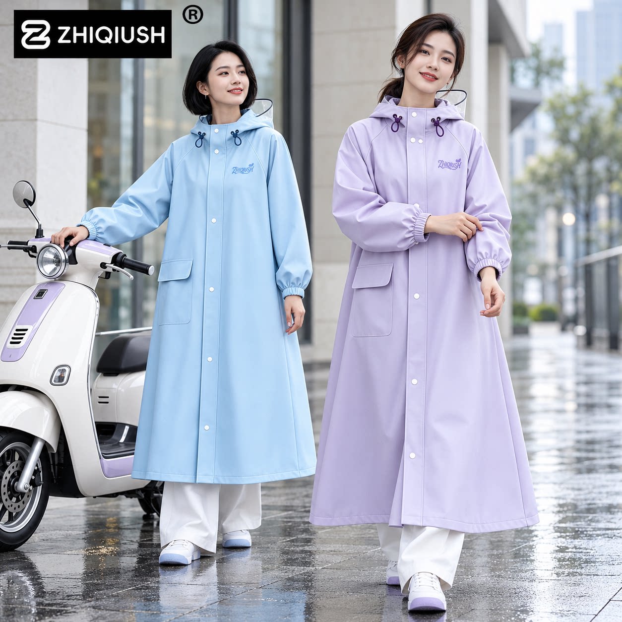 雨衣成人2026新款电动车电瓶车时尚女外穿长款全身防暴雨专用雨披
