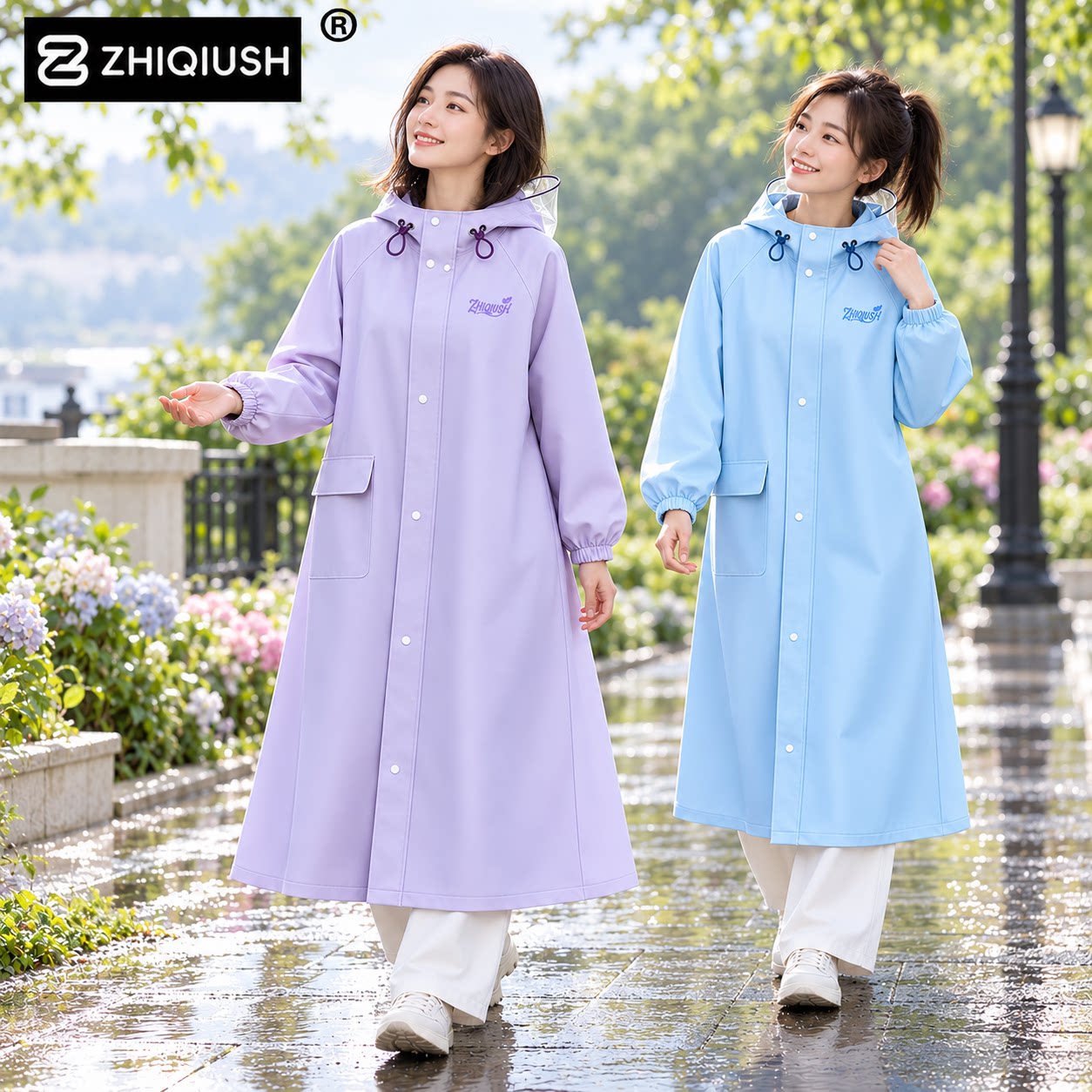 雨衣成人2026新款电动车电瓶车时尚女外穿加厚全身防暴雨专用雨披