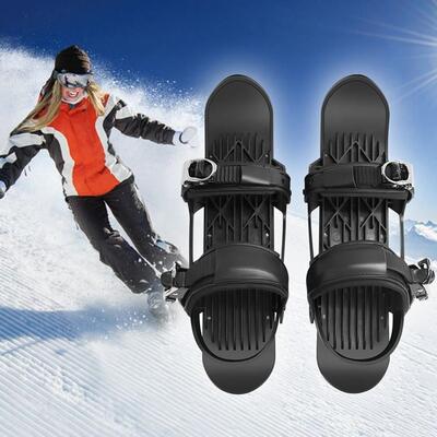 自由式MiniSki Skates雪橇滑雪板迷你滑雪鞋雪板耍雪玩雪装备双板