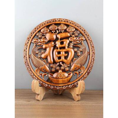 东阳木雕实木福字新风樟木有多，每年吸引财富和抚顺挂件
