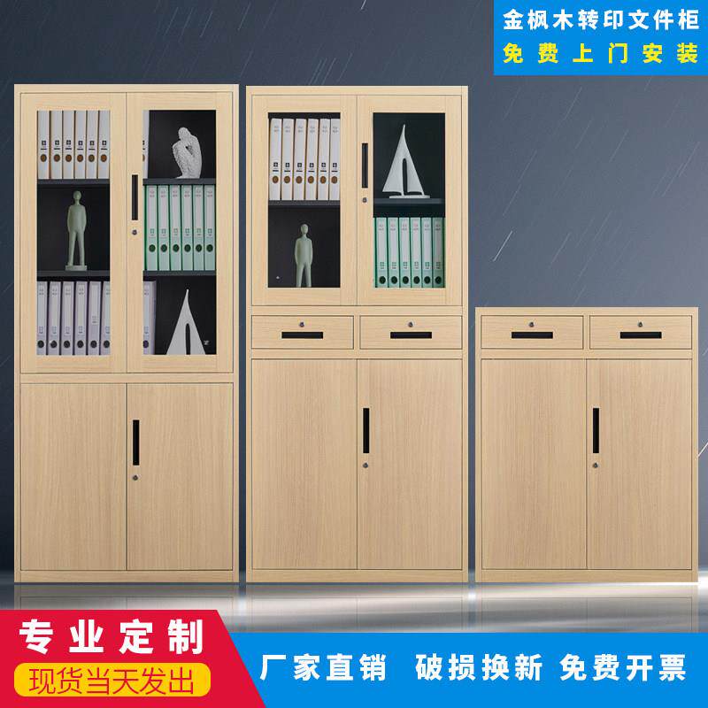 转印文件柜资料柜财务凭证档案柜铁皮柜书柜收纳柜带抽屉带锁矮柜