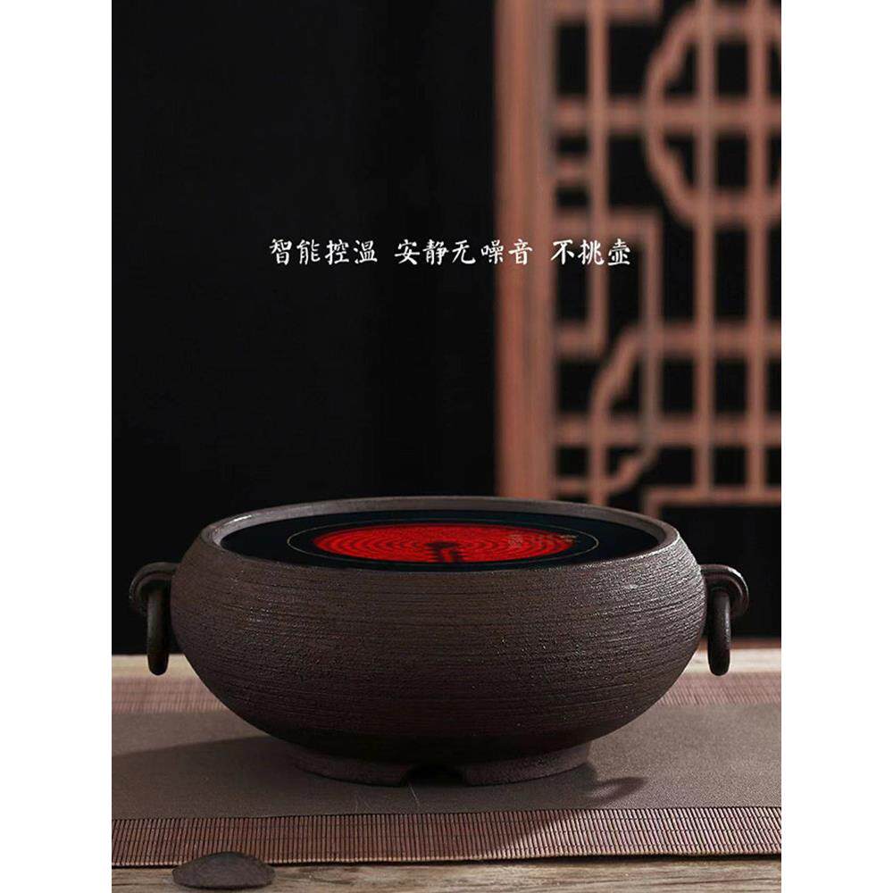 问古斋老岩泥电陶炉煮茶炉静音小茶炉煮茶器铁壶银壶烧水覆古茶炉