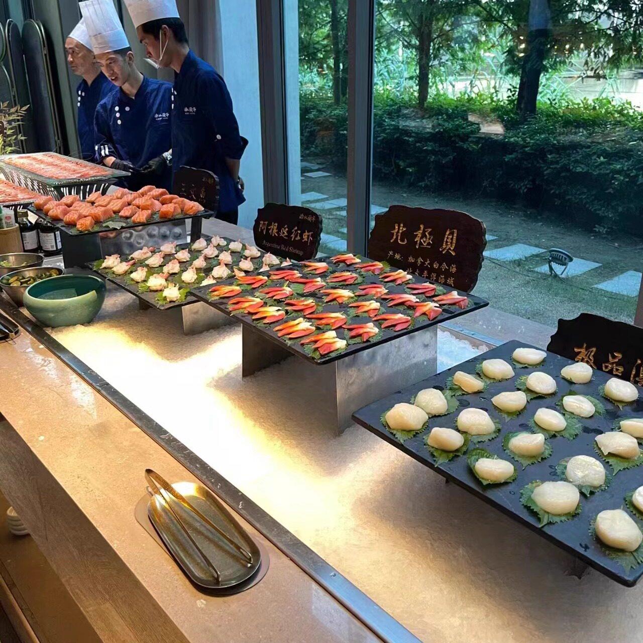 304不锈钢冰台展示柜商用定制台式冷藏展示台嵌入海鲜自助餐冰槽