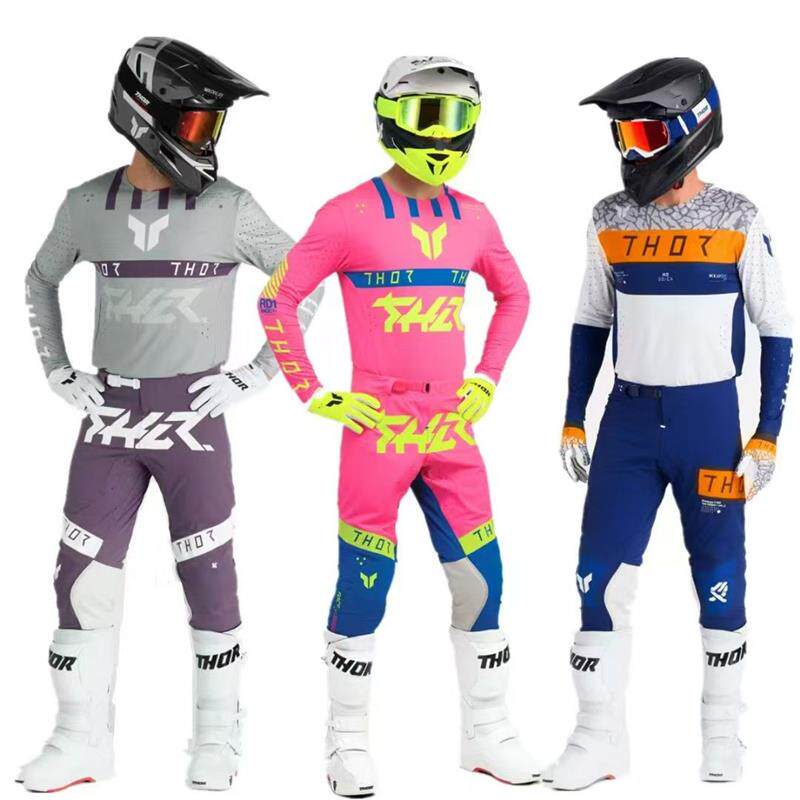 2025新款THOR越野摩托车骑行服套装男女夏季赛车服透气速干