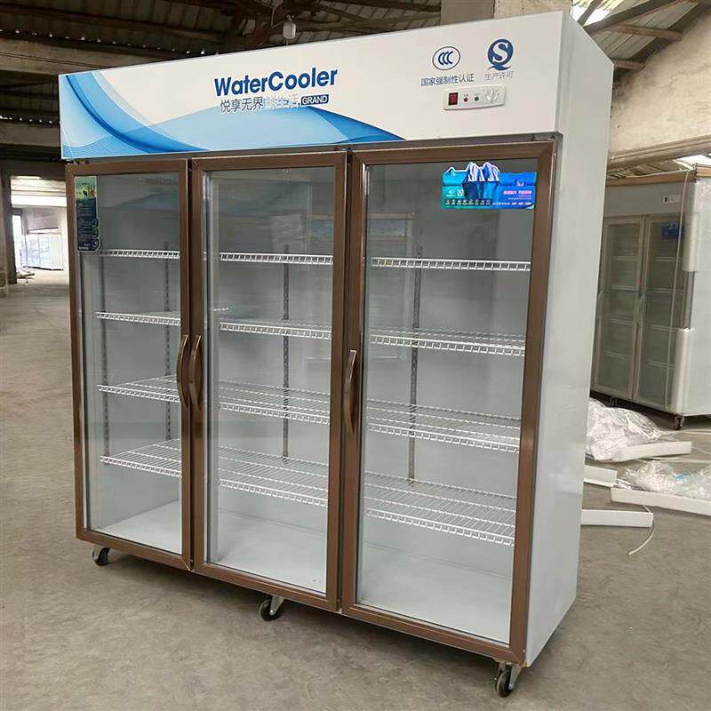 商用三开门冷藏保鲜展示柜商用两开立式保鲜水果蔬菜串串点菜柜