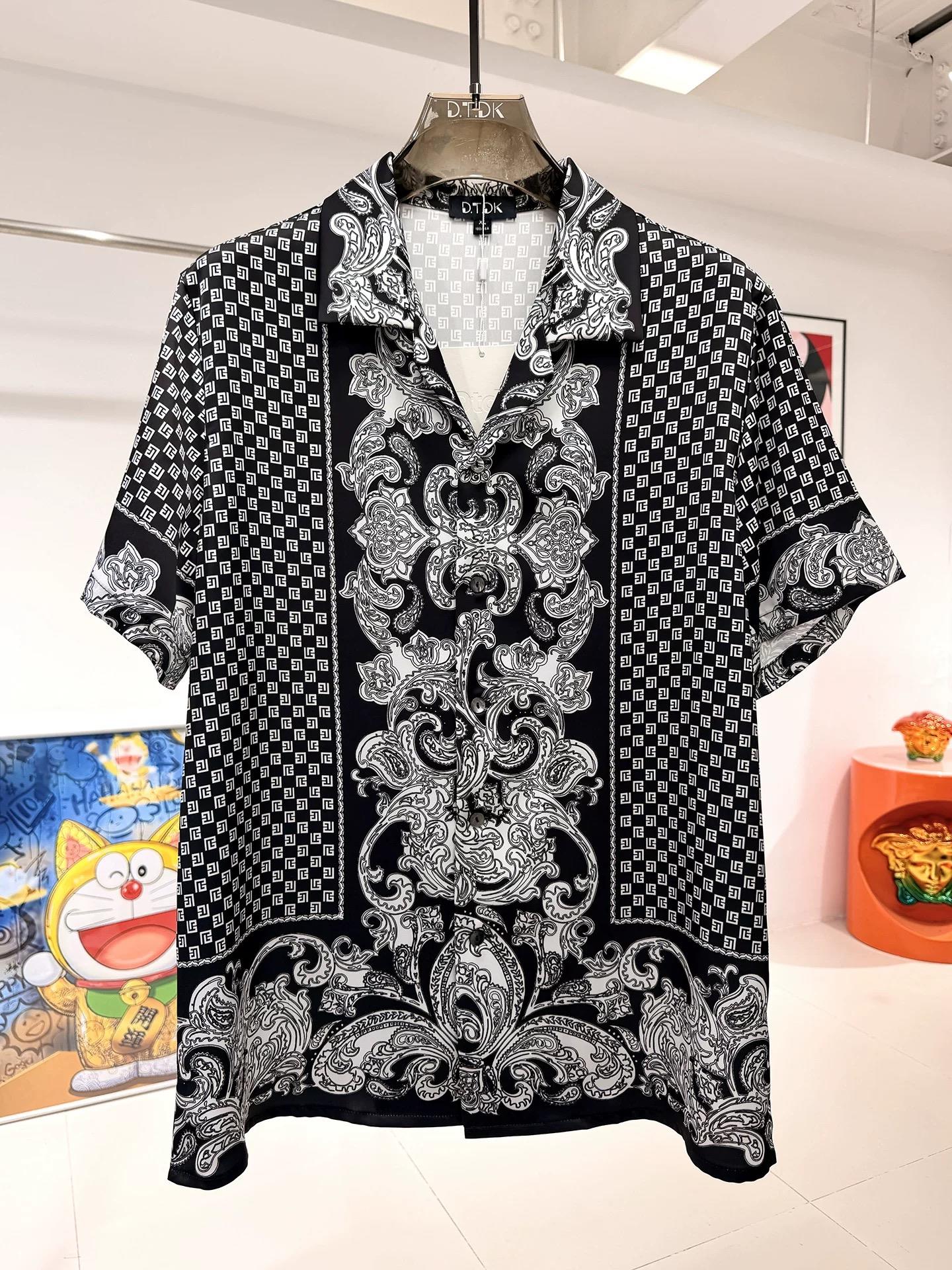 个性潮流风印花短袖冰丝睡衣套装男士短裤夏季家居服可外穿高级感