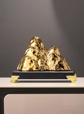成功人士金山银山办公装饰创意高价值桌面装饰咖啡桌桌面装饰