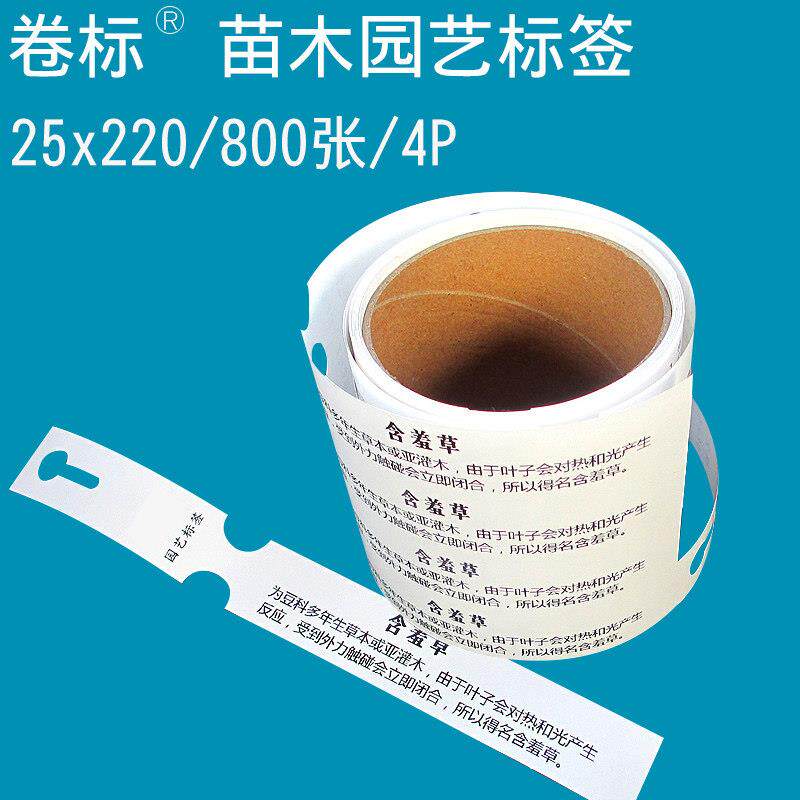 PVC防水园艺标签塑料树苗吊卡苗木吊牌环套花卉植物挂牌打印纸