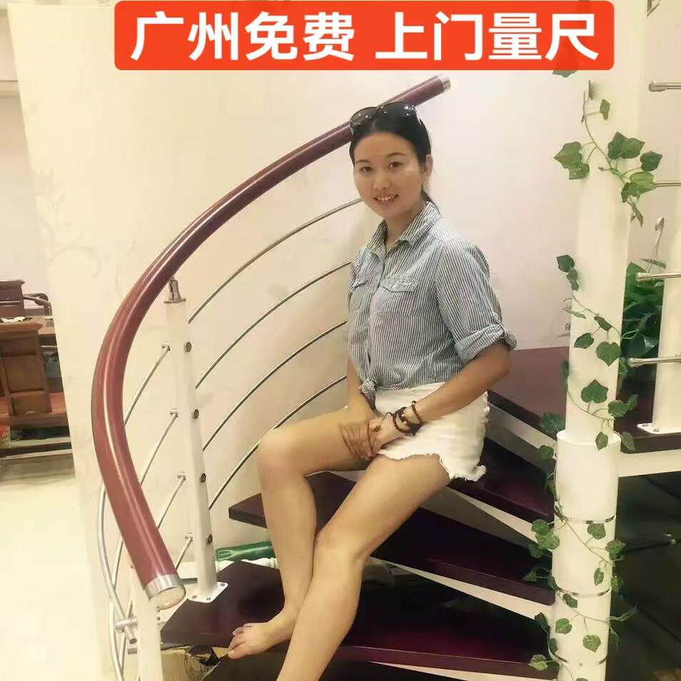 广州别墅楼梯定制整体楼梯家用实木钢楼梯阁楼复式楼梯上门安装