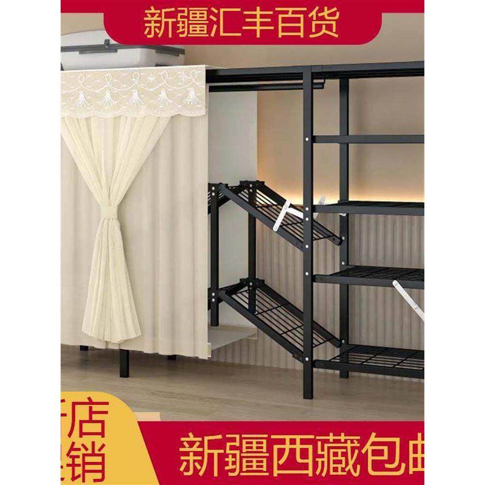 新疆西藏包邮免安装折叠衣柜家用卧室简易衣柜结实组装加粗加厚布