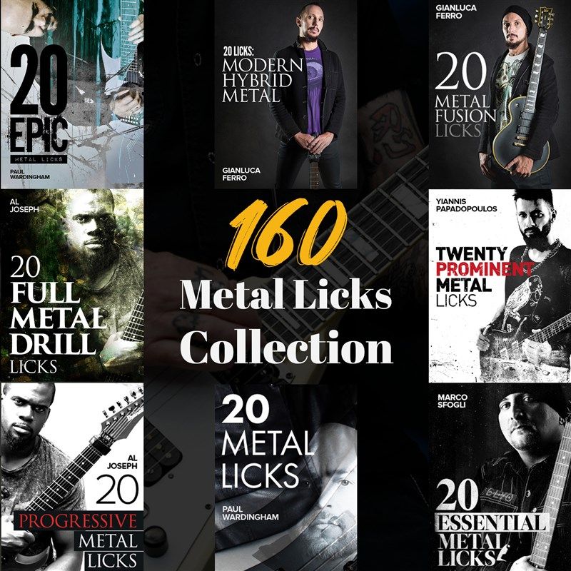 JTC160条金属乐句套装电吉他前卫Fusion原版谱视频伴奏