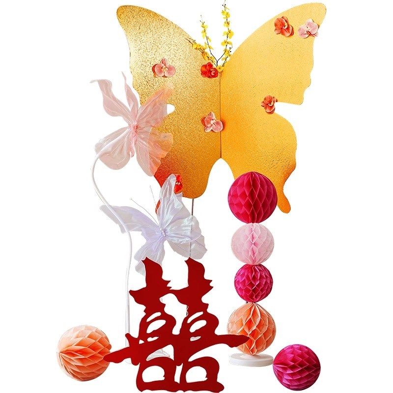 吾家婚品超大蝴蝶结KT板男女方结婚婚房布置套装婚礼晨袍拍照背景,节庆用品/礼品,拉花,淘宝优惠券,粉丝福利购,淘宝优惠卷