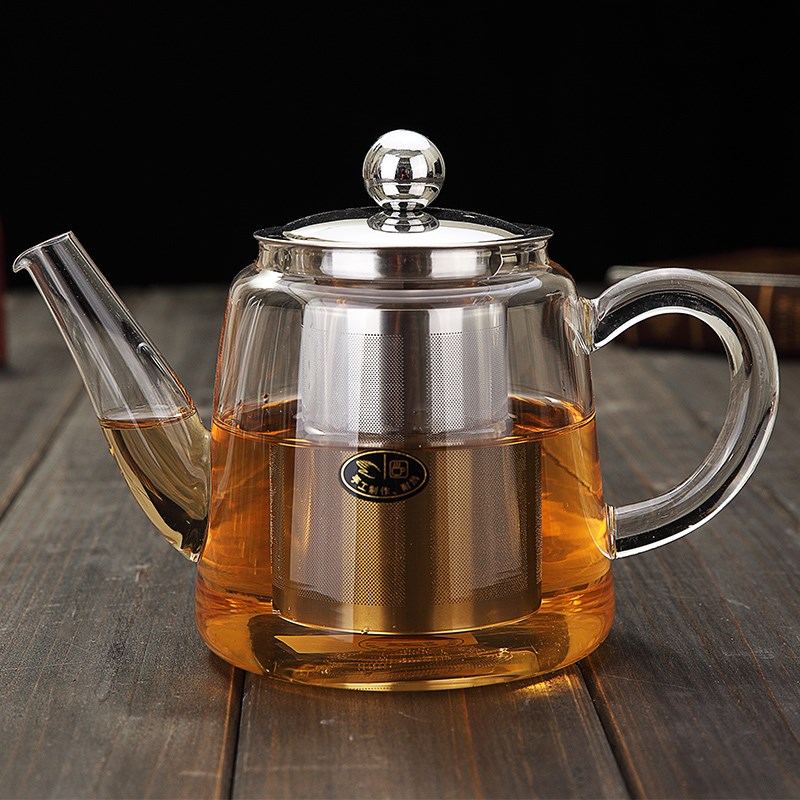 雅风加厚玻璃茶壶耐热高温不锈钢过滤泡茶壶家用电陶炉煮茶壶茶具