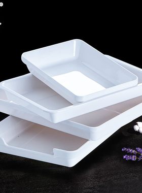 金美利密胺熟食盘子凉菜盘商用卤菜盘份数盆黑色托盘自助餐展示盘