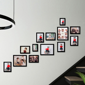 房间装 饰画复合楼挂画走廊过道楼道组合创意 饰照片墙相框墙楼梯装