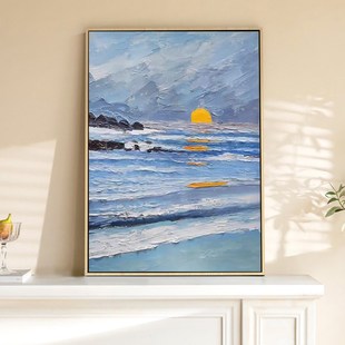 莫奈日出东方数字油画diy填充涂色治愈系高级感手工绘丙烯油彩画