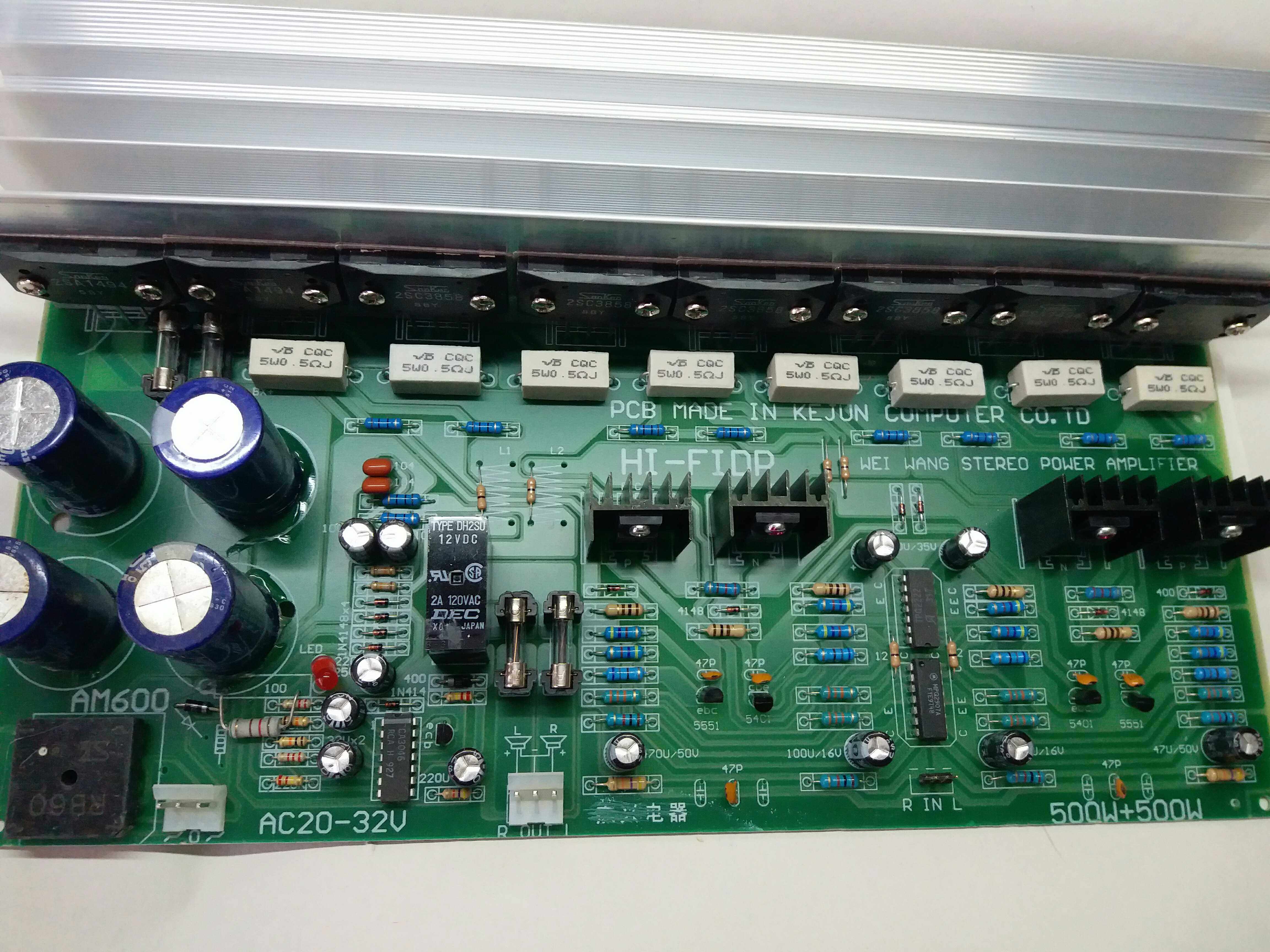 500w大功率8三肯管发烧大功率功放板