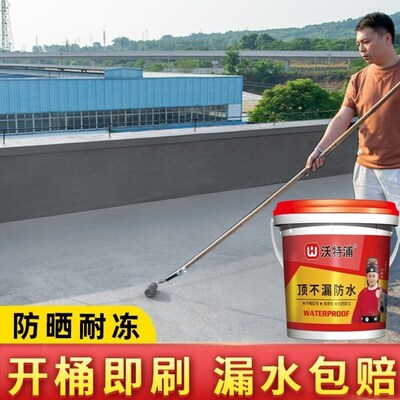 沃特浦顶不漏防水胶屋顶外墙补漏王防水涂料房顶裂缝楼顶防漏材料