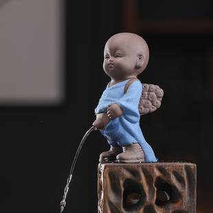 创意尿娃童子紫砂茶宠摆件精品个性喷水撒尿茶玩茶道茶艺茶台摆设