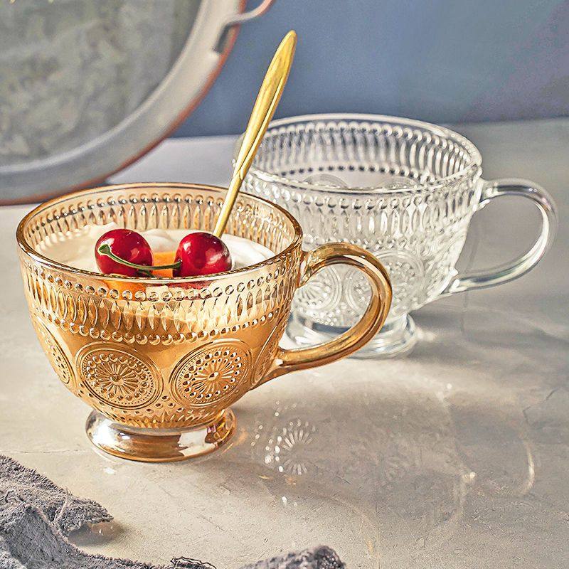 太阳花早餐杯带盖勺大容量燕麦片酸牛奶耐高温玻璃杯子女新款2022,餐饮具,玻璃杯,淘宝优惠券,粉丝福利购,淘宝优惠卷