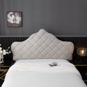 床头套罩欧式 弧形包床头半圆加厚全包定做靠背套软包通用2023新款