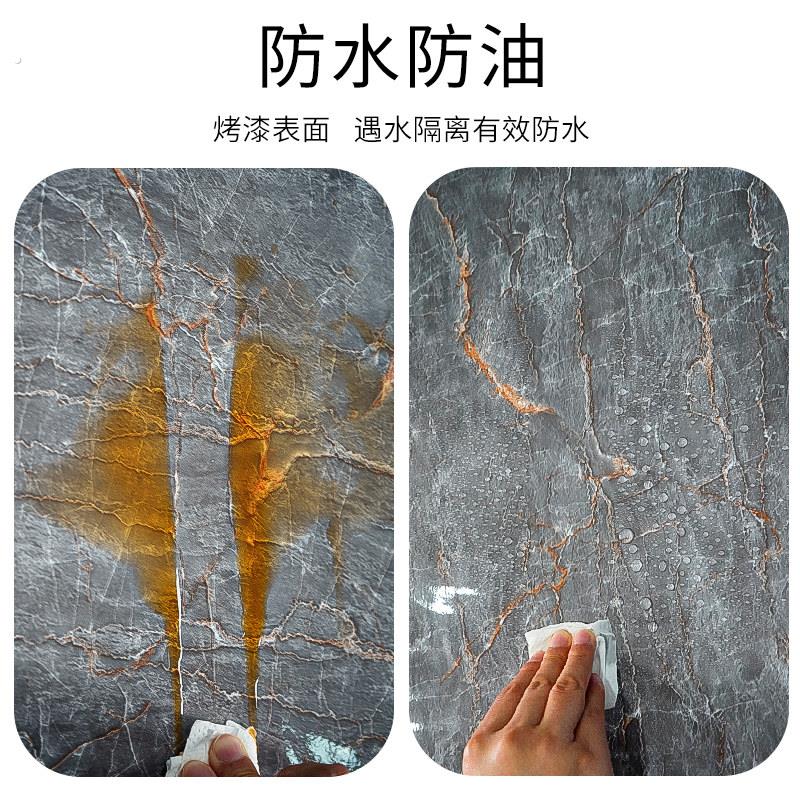 厨房防油贴纸防水自粘墙纸橱柜灶台用防油污台面翻新仿大理石贴纸