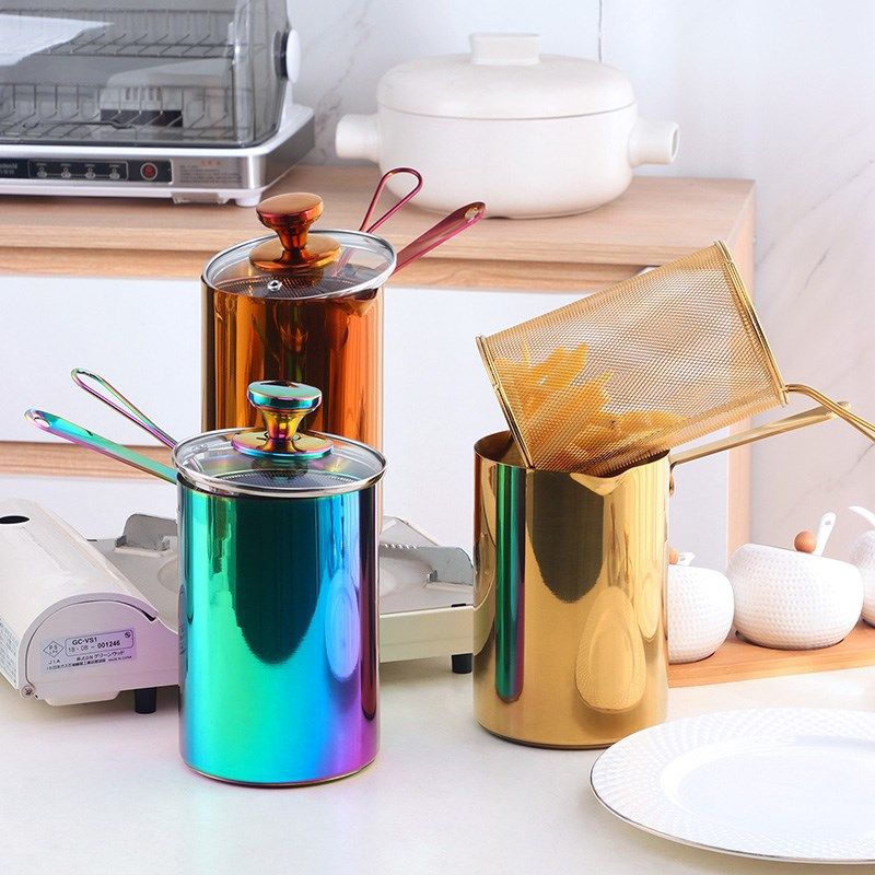 家用炸锅304不锈钢带滤网多功能炸串燃气灶控温省油小深锅油炸锅,厨房/烹饪用具,油炸锅,淘宝优惠券,粉丝福利购,淘宝优惠卷