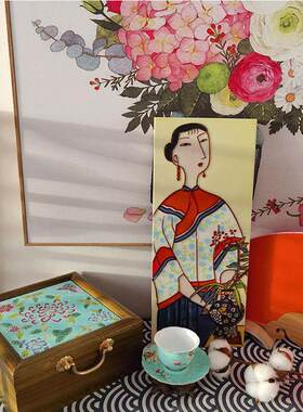 浮雕单瓷片挂画高两河陶瓷板画现代装饰画竖版玄关沙发背景墙条幅