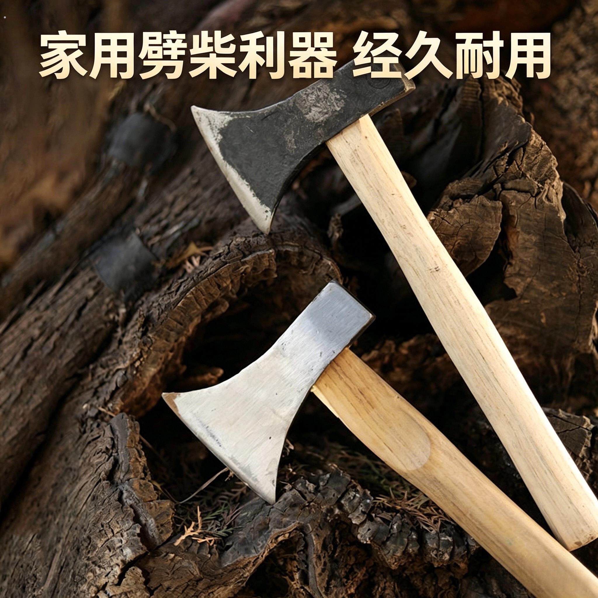 斧头家用劈柴神器精钢全钢户外砍树柴工具小斧子大号开山战斧