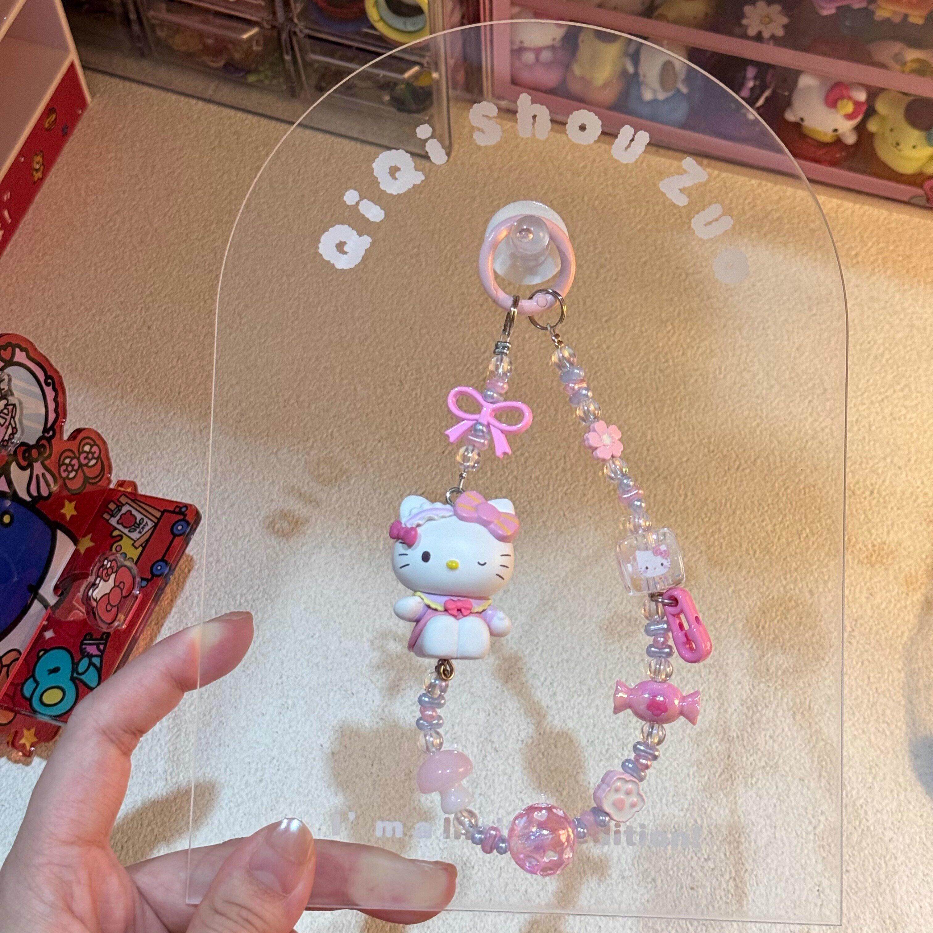压克力展示板透明饰品拍照架立牌手机挂绳磨砂立牌面板挂绳圆形道