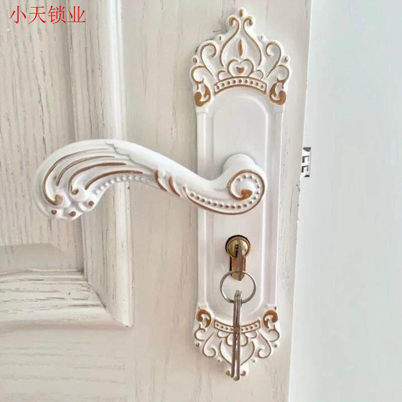 卧室内锁具复古青黄古铜家用通用型可调节房门欧式门锁单双舌锁