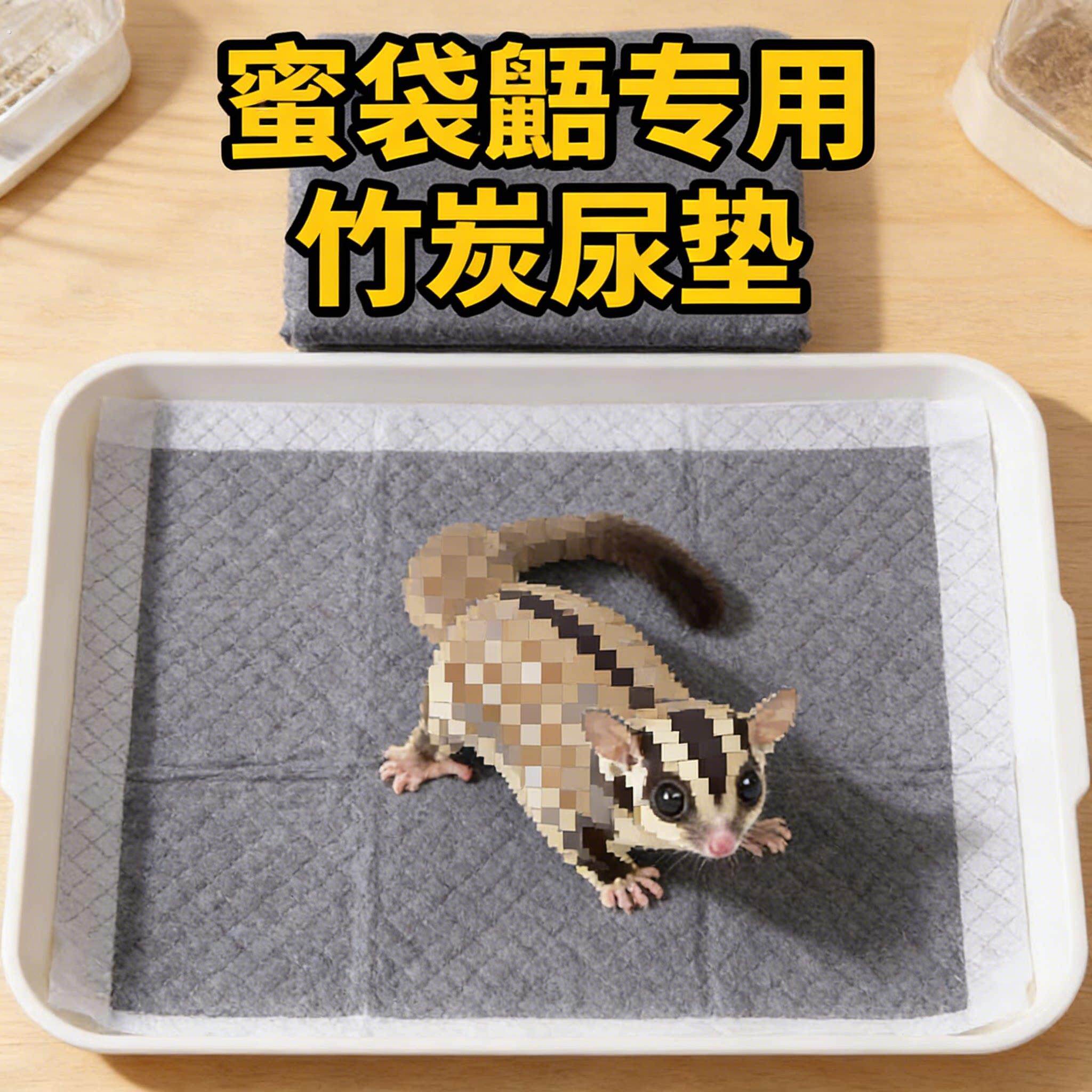 宠物用品蜜袋鼯专用竹炭尿垫尿片加厚厕所飞袋鼠尿布一次性垫吸水