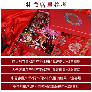 结婚糖果礼盒喜糖伴手礼盒空盒子手提袋回礼婚礼糖盒定亲彩礼物盒