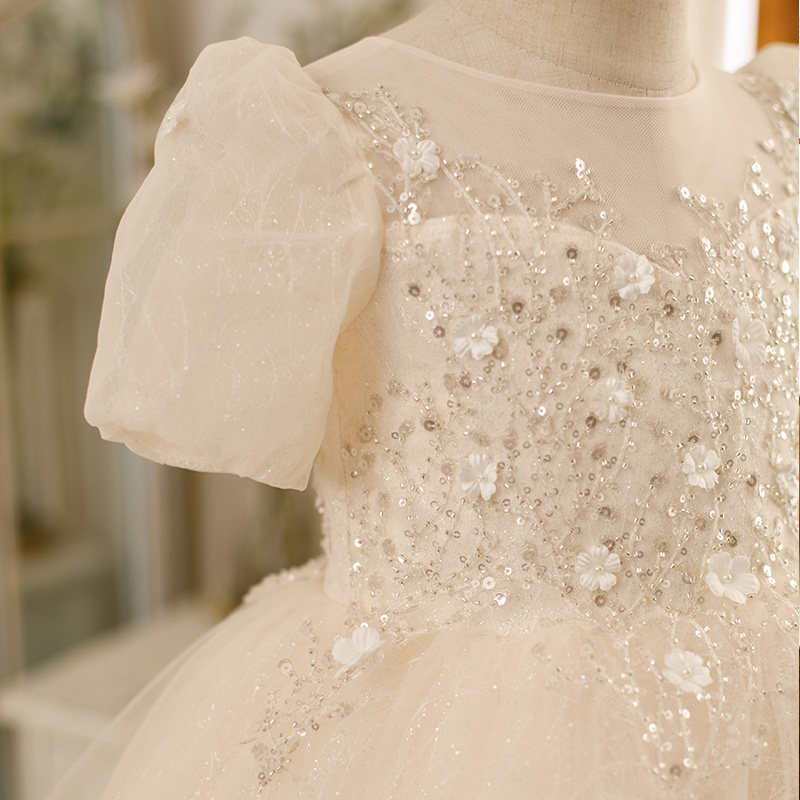 夏款儿童礼服公主裙高端周岁生日仙气小主持人钢琴演奏女童晚礼服