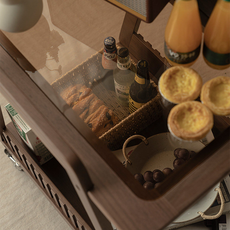 无意实木沙发边几可移动带轮茶几高级感黑胡桃木客厅小推车轻奢,住宅家具,移动边几/推车,淘宝优惠券,粉丝福利购,淘宝优惠卷